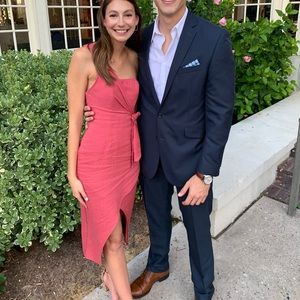 Rose one shoulder dress